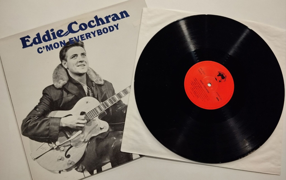 Винтажная виниловая пластинка LP Eddie Cochran CMon Everybody (Denmark 1985)