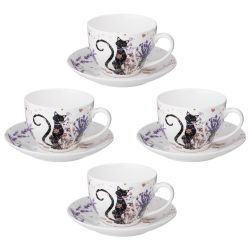 ЧАЙНЫЙ НАБОР LEFARD "ЛАВАНДОВЫЕ КОТЫ" НА 2 ПЕР. 4 ПР. 275 МЛ (КОР=16НАБ.)