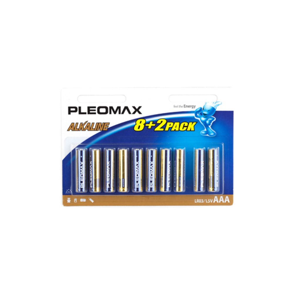 Батарейки Pleomax LR03-8+2BL Alkaline | Батарейки Щелочные (Алкалиновые)