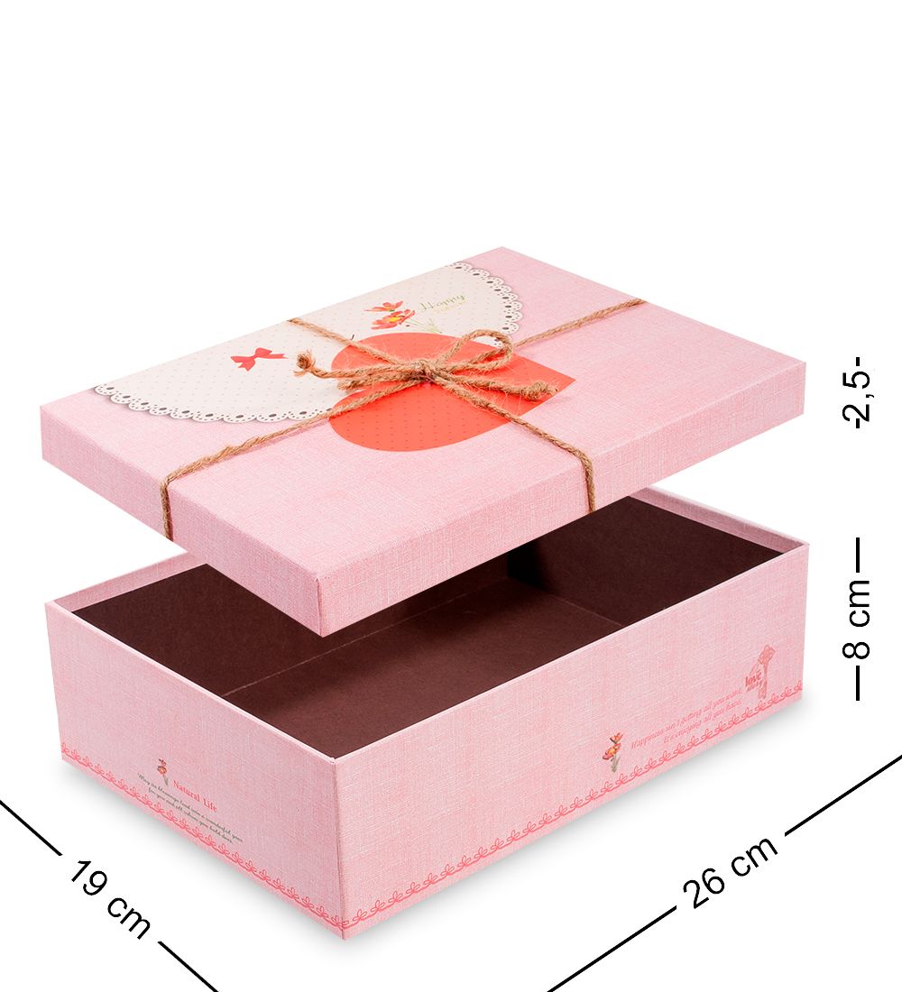 Packing Symphony WF-21-B Набор коробок из 3шт «Прямоугольник» цв.розовый