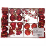 Набор украшений «Сказочная зима» 20*13,7*3 см (24 предмета), Красный