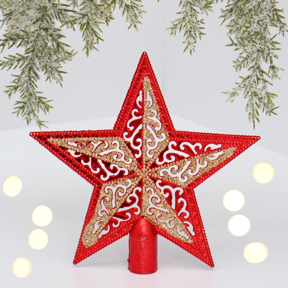 Звезда на ёлку «Королева праздника» 15*15 см