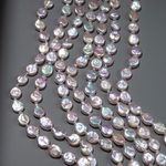 Жемчуг культивированный каплевидный с ярким розово-лиловым свечением, 10*9мм