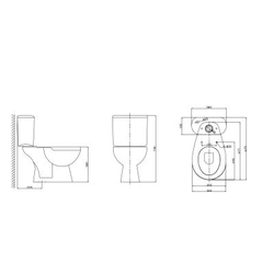 Унитаз-компакт "Артемида" с Вертикальным выпуском