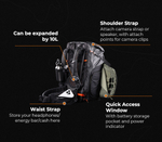 Рюкзак PGYTECH OnePro Flex 30L + Camera Insert M, цвет Space Black