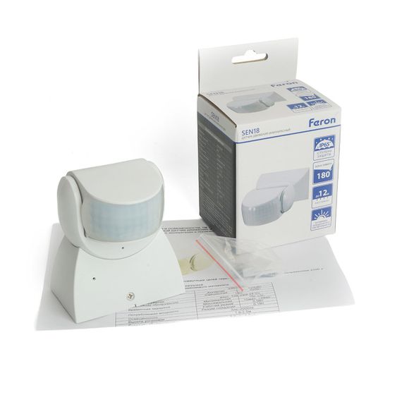 Датчик движения 1200W 12m 180° Feron SEN18 51518