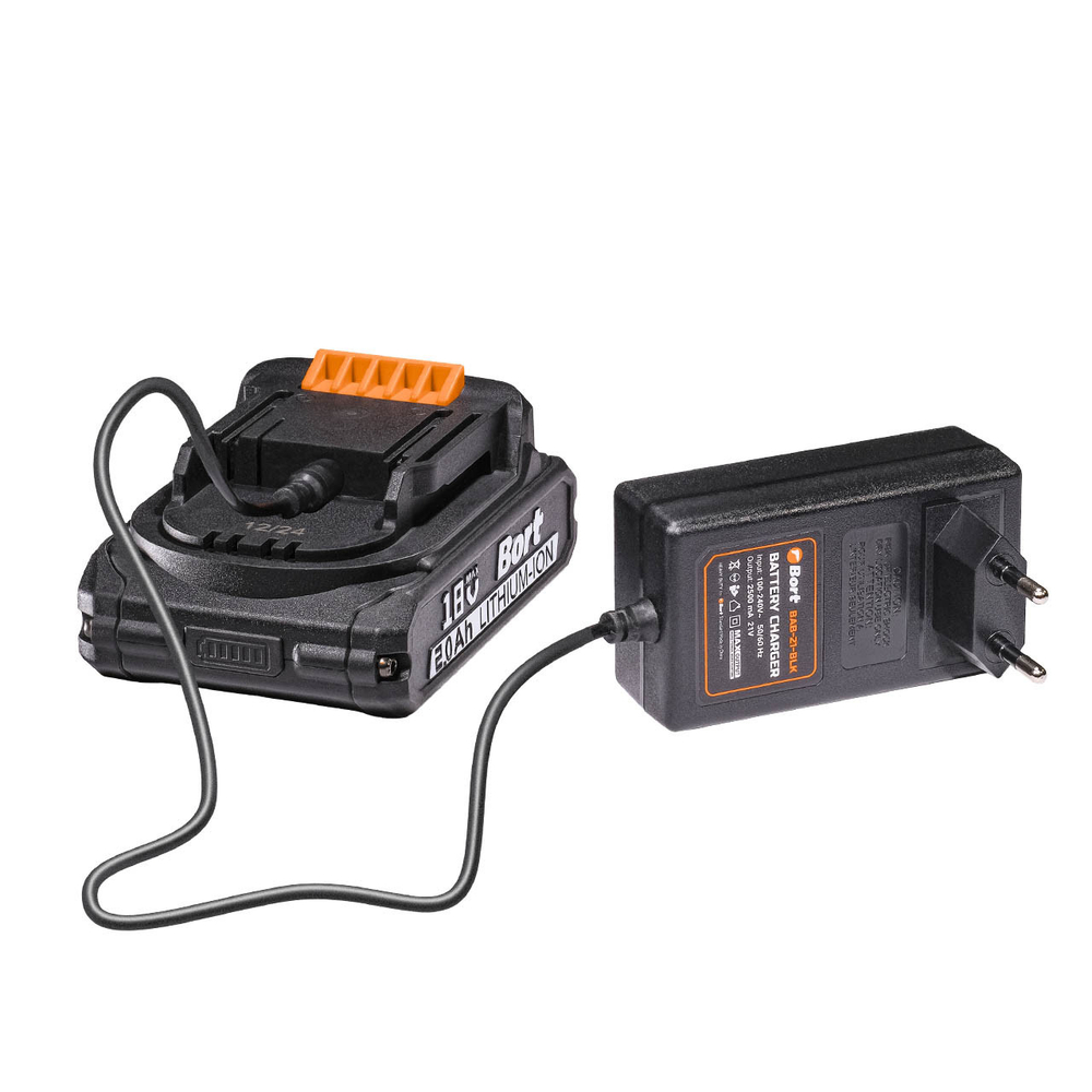 Дрель-шуруповерт аккумуляторная BORT BAB-21-BLK (2х2,0 Ач + ЗУ)