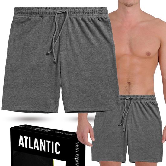 Мужские шорты домашние Atlantic HMB-004/1,серый меланж