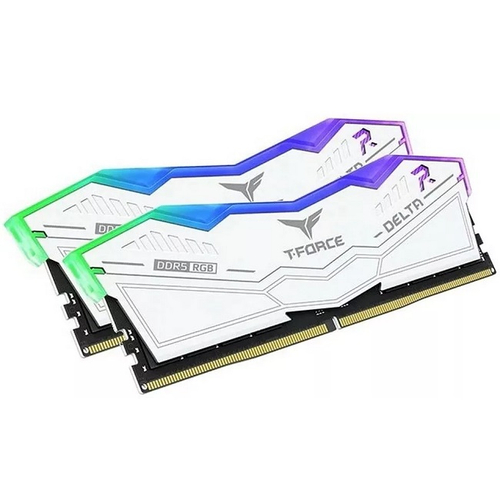 Модуль памяти DIMM DDR5 32Gb, 6000Mhz, 2x16Gb, Team Group T-FORCE Delta RGB White (FF4D532G6000HC28ADC01)