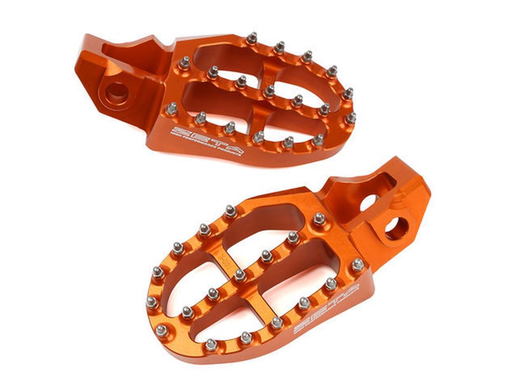 Комплект кованых алюминиевых подножек Zeta под мотоциклы KTM SX 16-19 оранжевый