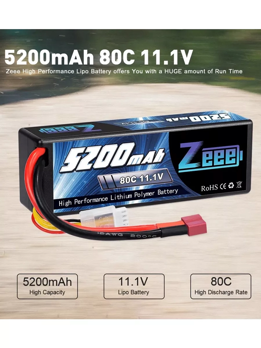 Аккумулятор для радиоуправляемой машинки Li-Po 11.1V 5200mAh