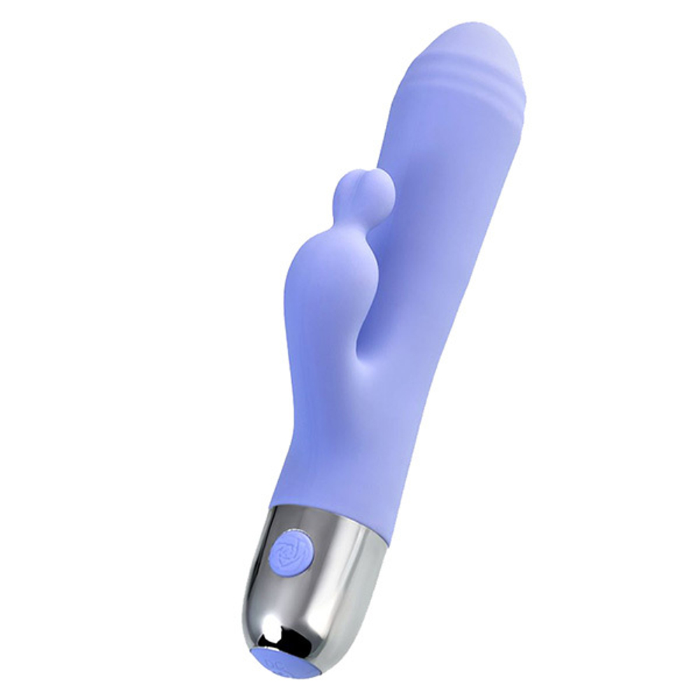 Сиреневый вибратор 17,5см с клиторальной стимуляцией ToyFa Flovetta Crocus 457708