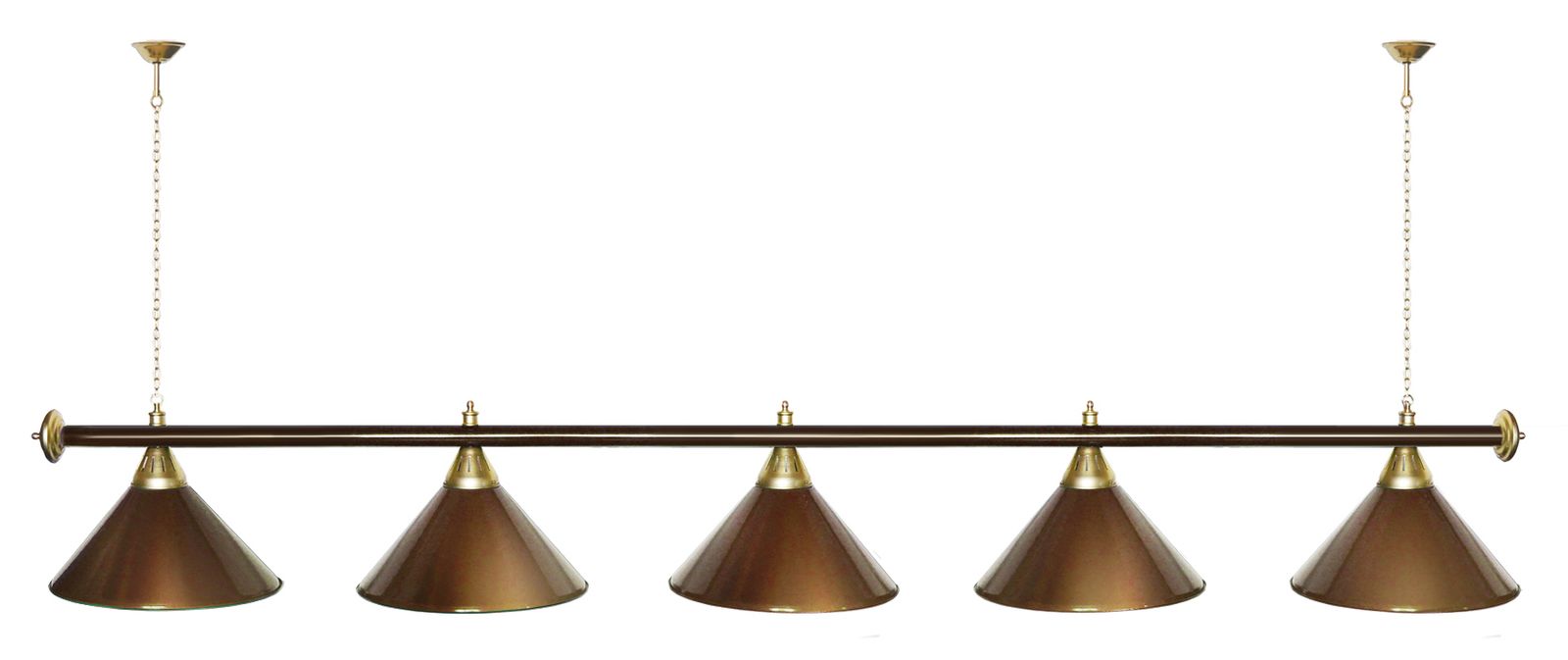 Лампа STARTBILLIARDS 5 пл. (плафоны золотые,штанга золотая,фурнитура золото) фото №24