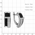 942105 Серьги из Золота с бриллиантами, кожами из коллекции "Скат"