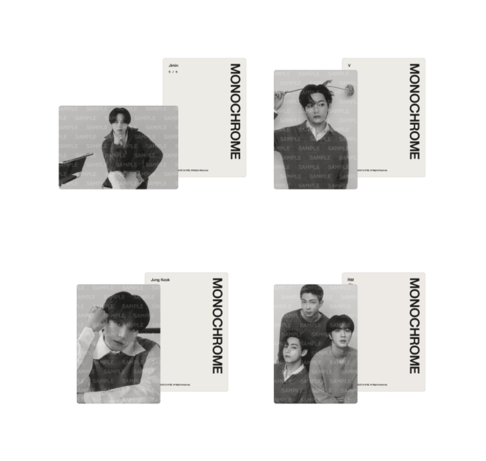 [разбор] Фотокарты BTS MONOCHROME