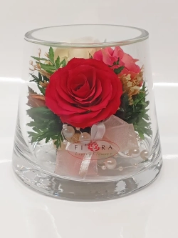 натуральные розы в стекле, вакуум