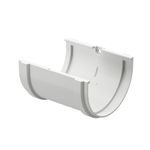 Соединитель желобов ПВХ  Grand Line стандарт белый