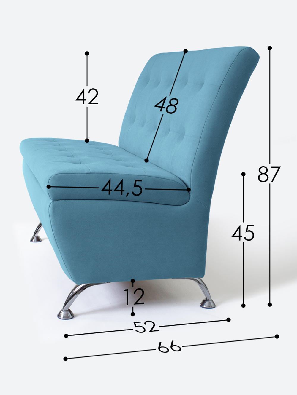 Диван прямой "Форма" с декоративной прошивкой