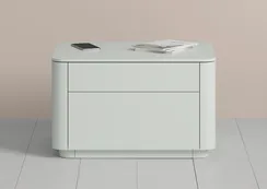 Тумба прикроватная Tammi 2 ящика ширина 60 см (светло-серый)