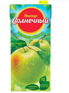 СОК НЕКТАР СОЛНЕЧНЫЙ ЗЕЛЕНОЕ ЯБЛОКО 0.95Л