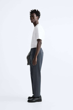 ZARA БРЮКИ-ДЖОГГЕРЫ КОМФОРТНОЙ ПОСАДКИ, СИНИЙ