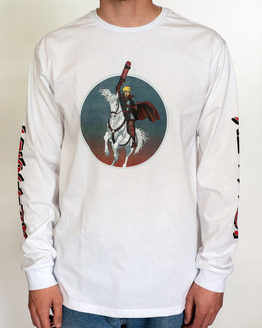 Лонгслив Скейтотырь Аниме Белый
