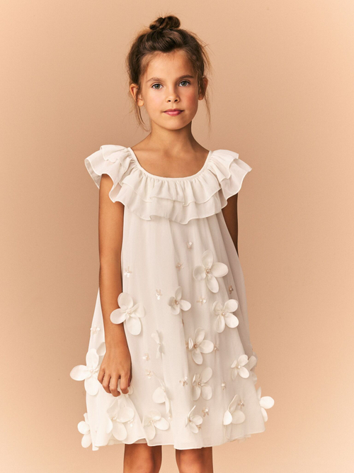 Платье для девочки Next E87-251, Молочный