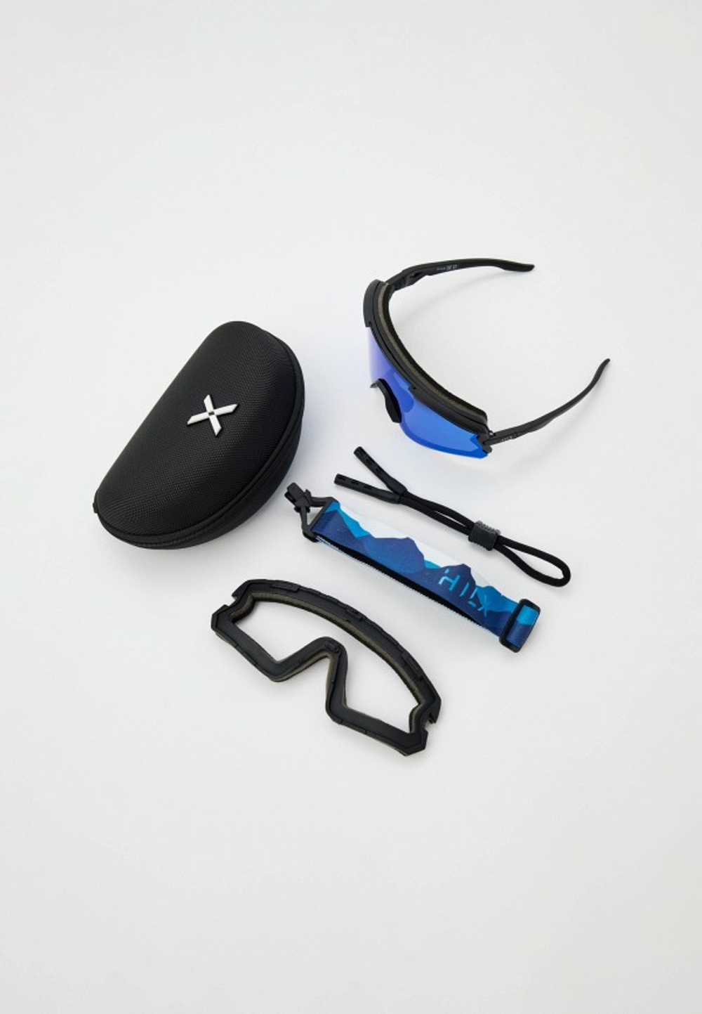 Спортивные очки HILX Ronin Matt Black / Blue Polarized Lens