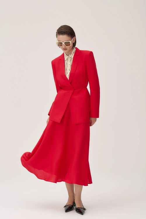 Льняной жакет с завязками