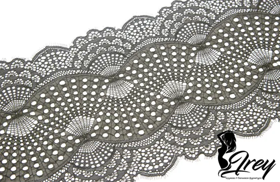 03-167 Кружево эластичное 22 см, хаки