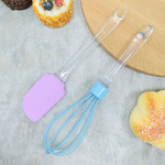 Набор кухонных принадлежностей силиконовый: лопатка+венчик, 24.3*4.9см/25*5см, NNATA200