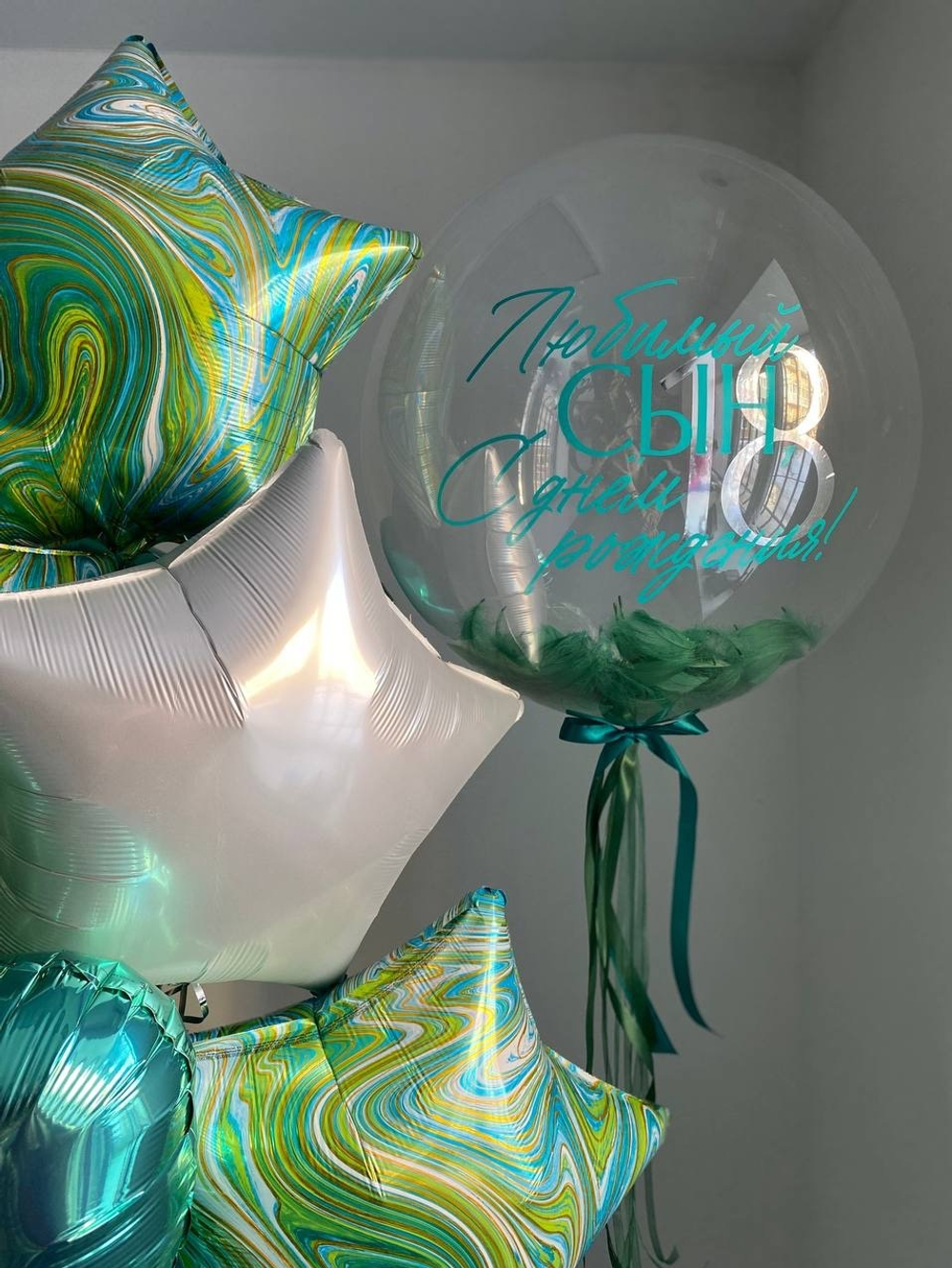 Зелёные воздушные шары на 18 лет №3061