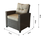 Набор мебели Версаль ПРЕМИУМ-2 арт.SFS019 коричневый, бежевый 4 уп.(ротанг коричневый, подушки бежевые) "Garden story"