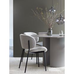 Стул Embrace, букле, светло-серый