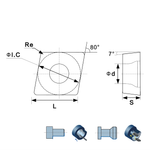 CCMT060204-SM3 VM1310 пластина для точения