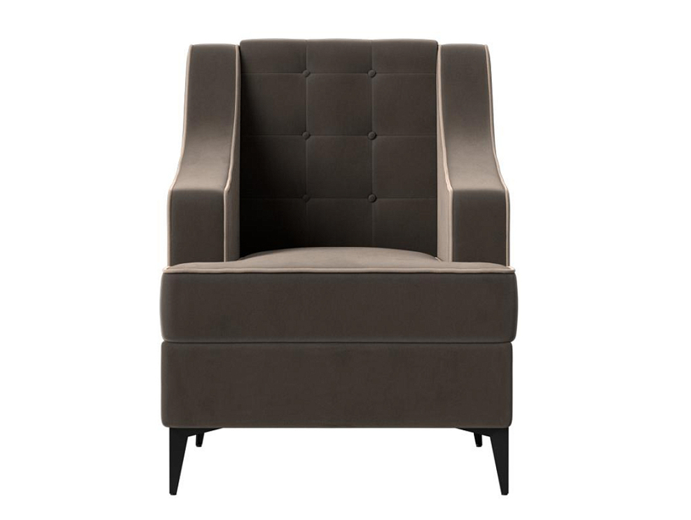 Кресло Марк, Коричневый\Бежевый, Велюр, 111869