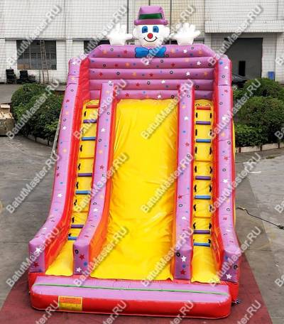 Надувная горка "Весёлый клоун" 8*5*6 м