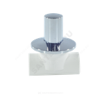 Клапан (вентиль) PP-R запорный белый хромированный Дн 25 Ру25 VALFEX 11154025