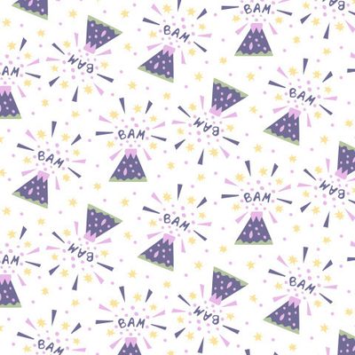 Buy baby fabric volcano explosion white lilac