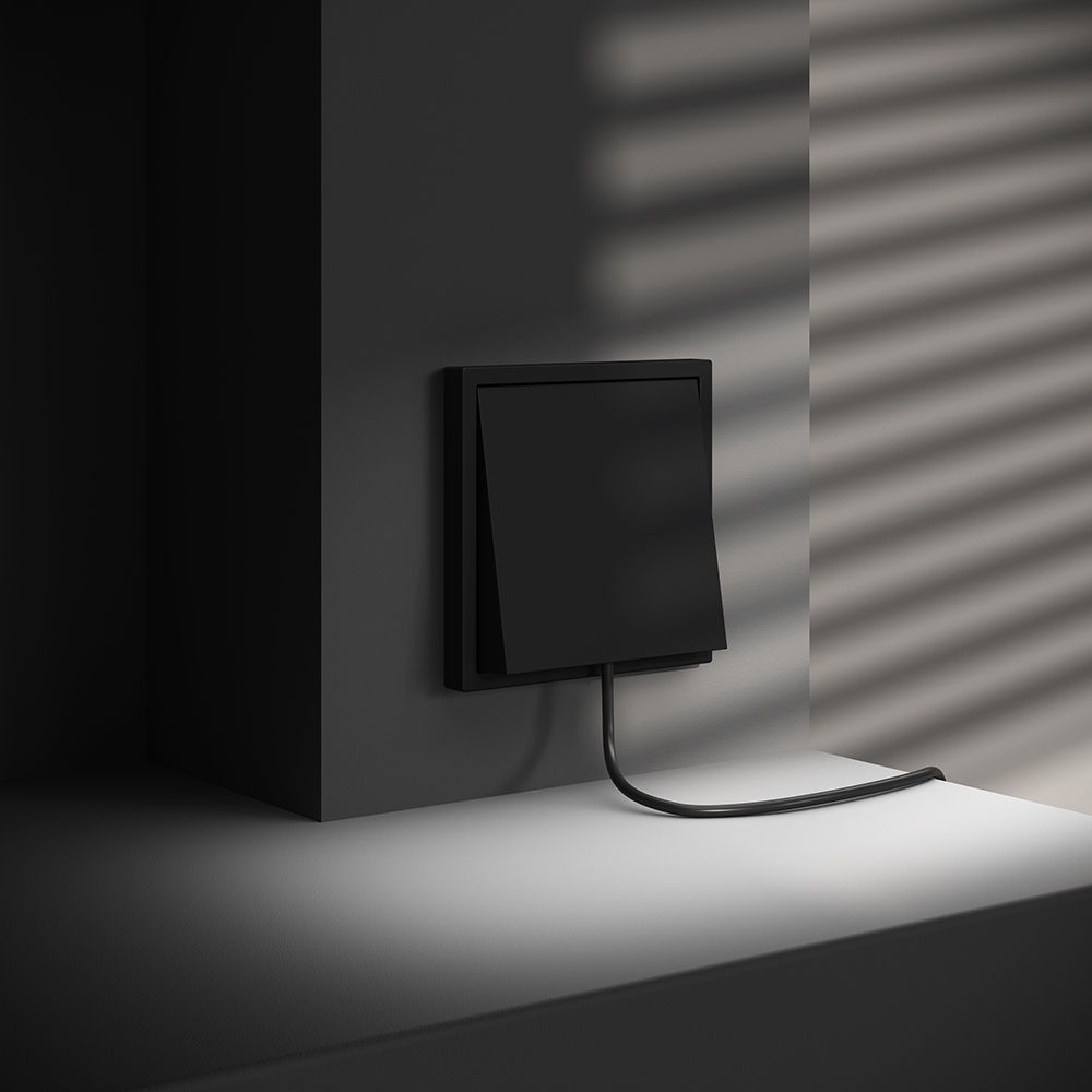 Вывод кабеля VOLTUM S70, (черный матовый)