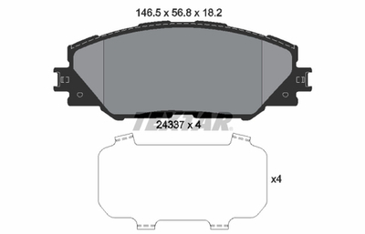 TEXTAR - 2433701-TET - Brake Pad Set, disc brake