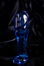 Фаллоимитатор анальный Sexus Glass стеклянный синий 13,5 см