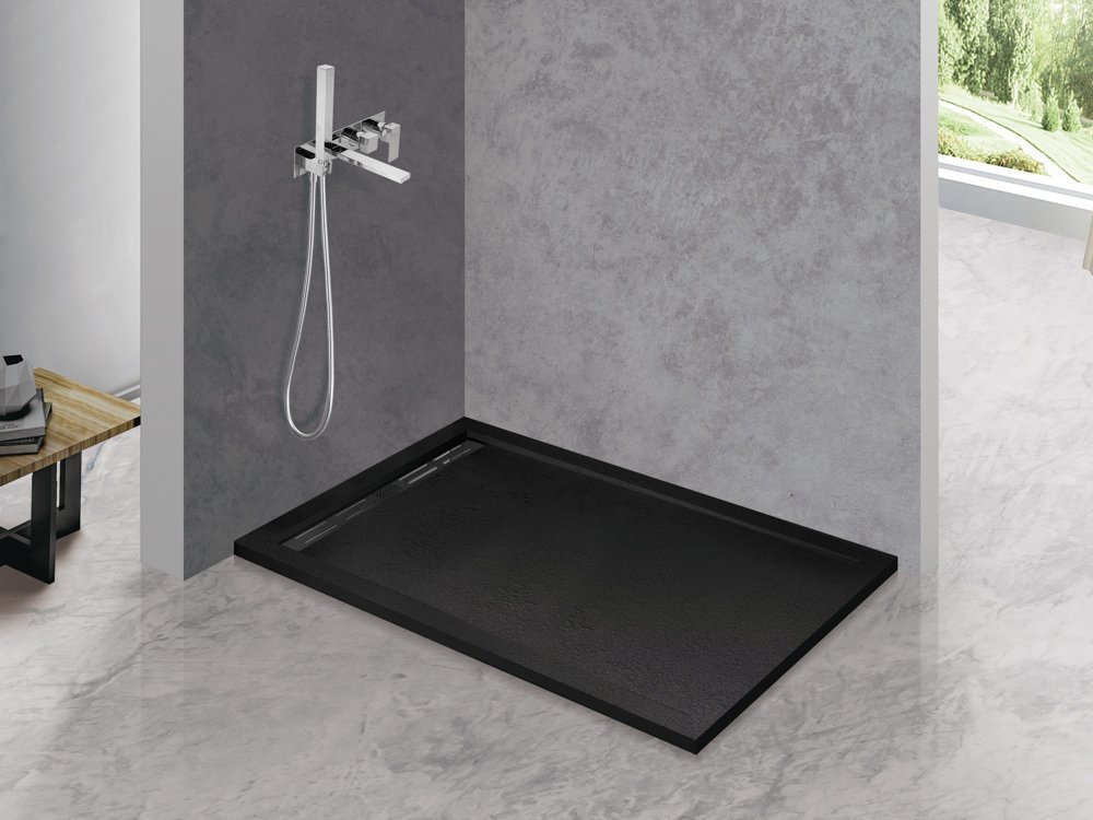 Поддон из искусственного мрамора 120х90 Cezares TRAY-AS-AH-120/90-30-NERO без сифона