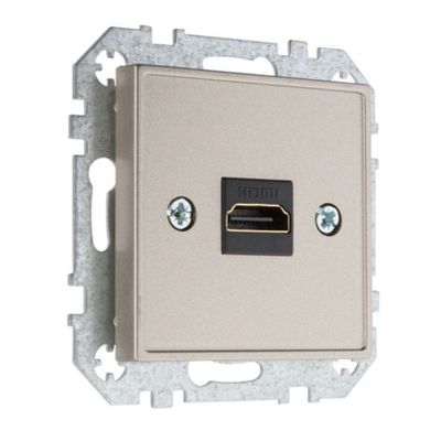 Розетка HDMI (разъемы) LIREGUS EPSILON HDMI-001-01.E/Ch, шампань