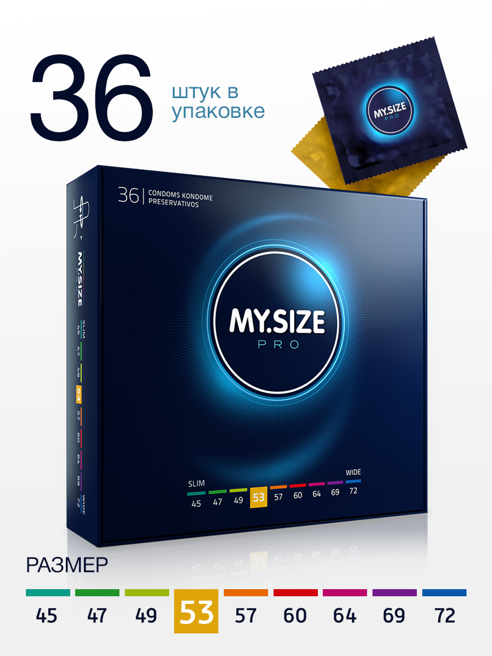 Презервативы MY.SIZE PRO размер 53 - 36шт