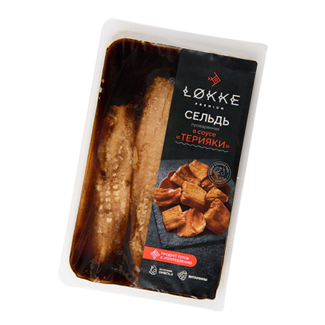 Сельдь атлантическая филе проваренная в соевом соусе "Терияки"