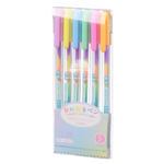 Набор детских гелевых ручек, меняющих цвет чернил, 6 штук, MC-Basir, Ручки с разноцветными пастельными чернилами в одном стержне