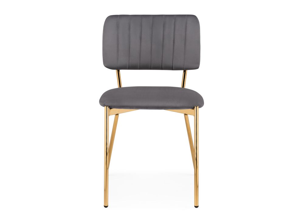 Стул на металлокаркасе Armond dark gray / gold