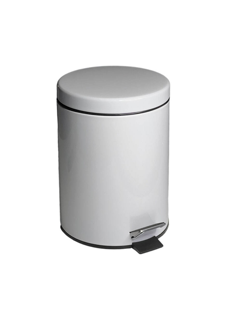 Ведро для мусора с педалью 5 л. нерж. сталь NOFER 09100.05.W белый