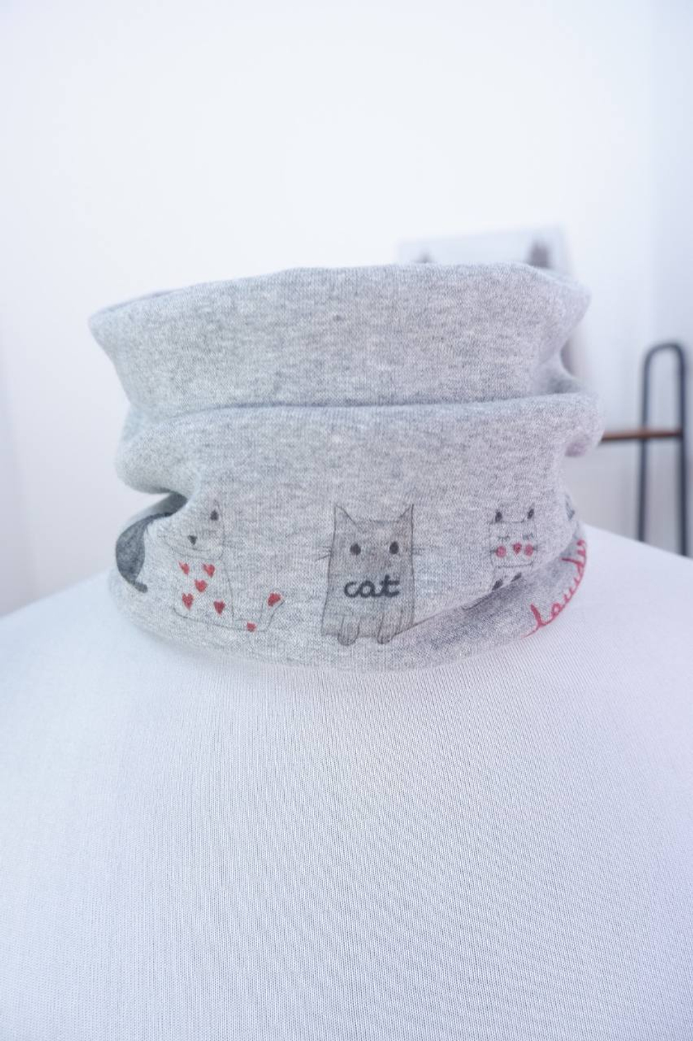 Снуд детский из хлопка, с милым принтом